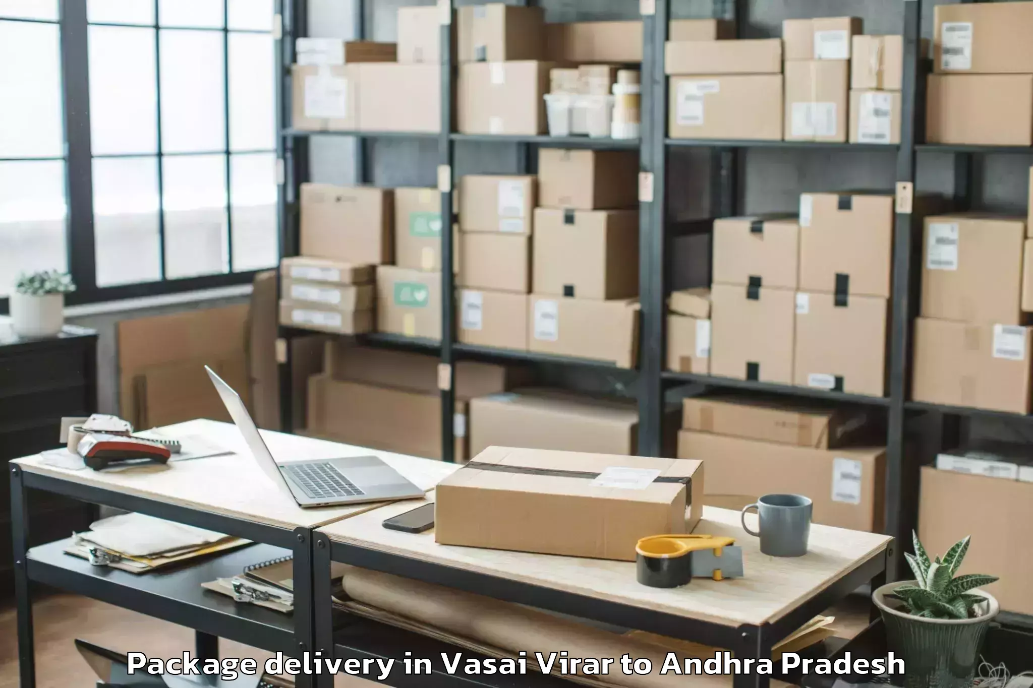 Easy Vasai Virar to Peddapappuru Package Delivery Booking